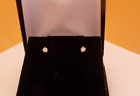 14k diamond stud earrings screw backs .20ctw