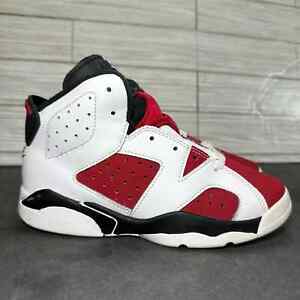 Nike Air Jordan 6 Retro Carmine Red White Preschool Little Kids Size 1Y