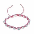 King Baby Jewelry Bracelet Pink Macrame Silver-tone Adjustable  SKULL Bracelet