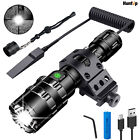 100000lm Tactical Gun Flashlight with Picatinny Rail Mount for Hunting Shooting