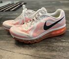 Nike Womens Air Max 2014 Orange Running Shoes Sneakers Size 7.5