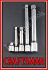 CRAFTSMAN TOOLS 5pc 1/4 3/8 1/2 ratchet wrench socket extension adapter set