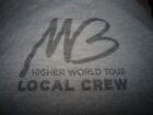 MICHAEL BUBLE' WORLD TOUR TEE -SZ LG- SHORT SLEEVE-ROUND NECK-LOCAL CREW-GRAY