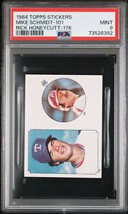 1984 Topps Stickers Baseball Mike Schmidt-101 PSA 9 73526392