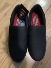 Skechers NAMPA-GROTON Mens Black 77157W/BLK Slip Resistant WIDE Slip On Shoes