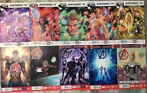 Avengers 30-34,34.1, 34.2, 35-37.  Marvel 2014 Comic Books