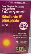 Natural Factors BioCoenzymated B2 Riboflavin 5, 50mg, 30 cap - EXPIRED: 5/23