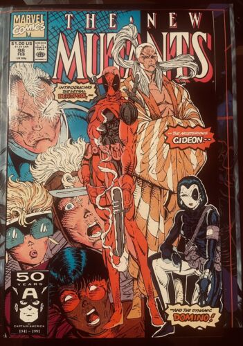🔥🔑The New Mutants #98 02/1991 NM 1ST APPEARANCE OF Deadpool MARVEL 1st Print!