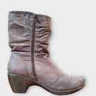 Naot Modesto Slouch Booties Size 39 US 8 Taupe Leather Suede Womens Slouchy Tan