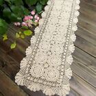 Cotton Crochet Lace Table Runner Rectangle For Dinner Table Handmade Table Cover