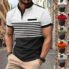 Mens T Shirts Colorblock Pullover Casual Short Sleeve Sport T-shirt Tops US