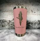 Ladies 2A Pink Gift 20oz Drink Tumbler Double Wall Stainless Engraved In USA