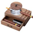 Cigar Ashtray Outdoors Windproof Vintage Ashtray with Cigar Accessories Drawe...