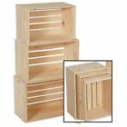 Organizer Wooden Boxes Assorted Sizes Nested Merchandise (Set Of 3 Crates
