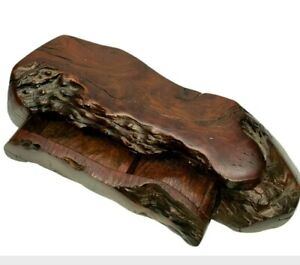 Wooden Trinket Box With Drawer Natural Wood Log Carved Jewelry Box