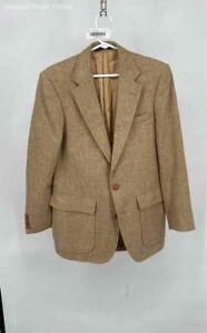 Imperial By Haggar Mens khaki 100% Wool Notch Lapel Two-Button Blazer Size 38