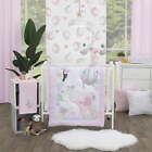 3-Pc Mini Crib Bedding Set, Pink Jungle 3-Pc Mini Crib Bedding Set