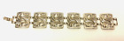 Sterling Silver WRE Ladies Women’s Decorative Repousse Panel Bracelet Jewelry