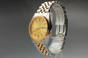 *Near MINT* SEIKO 5 SNXJ92 7S26-0500 Day-Date Automatic Gold From JAPAN