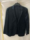 Hugo Boss Mens Black Notch Lapel Single-Breasted Two-Button Suit Jacket 42R