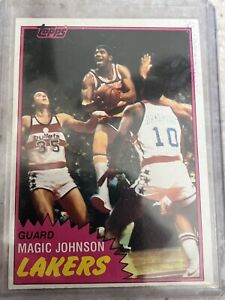 1981 Topps Magic Johnson #21 LAKERS LEGEND 2nd Year