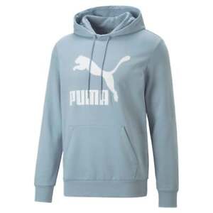 Puma Classics Logo Pullover Hoodie Mens Blue Casual Outerwear 53623879