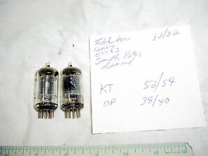 Two Telefunken 12AX7 Tubes Smooth Plates Diamond One Tested at NOS Levels