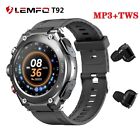 LEMFO T92 MP3+TWS Wireless Bluetooth Headset Sport Smart Watch Body Temperature