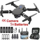 2024 New RC Drone With 4K HD Camera WiFi FPV Foldable Quadcopter + 5 Batteries