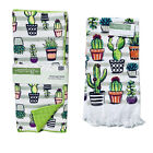 the Spring Shop Kitchen Cactus Drying Mat and Towel Set Of 2- NEW