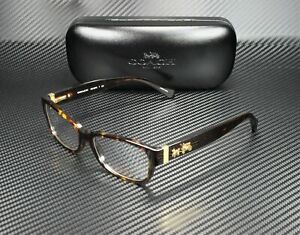 COACH HC6078 5120 Dark Tortoise Rectangle Women's 52 mm Eyeglasses