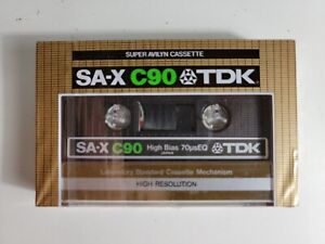 VINTAGE TDK SA-X C 90 Cassette TAPE High Bias Resolution Super Avilyn NEW SEALED