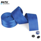 Blue 3.5M Seat Belt Webbing Polyester Seat Lap Retractable Nylon Safety Strap
