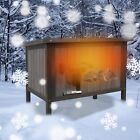 PetsCosset Insulated Cat House Outdoor Wooden Cat House Cat Shelter for Winter