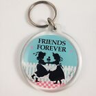New ListingVintage Good Friends Are Forever Keychain Fob Key Ring Round Double Sided