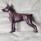Vintage Brass Doberman Figurine Dog Statue Figure Large