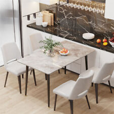 Large Dining Table For 4-6 People Modern High Gloss Sintered Stone Table Kitchen