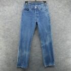 VTG Levis Jeans Mens 27x30 Blue 501 Straight Button Fly Made in USA 80s Denim