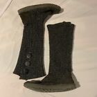 UGG Classic Cardy Tall Knit Winter Boots Womens Size 9 EUR 40 Grey Knit [F8]