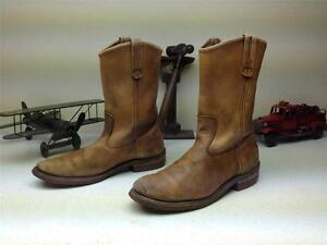 VINTAGE USA WOLVERINE BROWN LEATHER ENGINEER MOTORCYCLE WORK BOOTS SIZE 12.5 D
