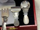 Cartier Arts and Crafts Bunny Baby Set 3 Pieces Porter Blanchard Sterling Silver