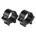 30mm Low Matte Black Picatinny Weaver Style Bolt On Scope Ring Pair