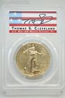 2022W $50 Burnished Gold Eagle PCGS SP70 Advanced Release Cleveland Signed #7277