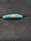 Vintage Zuni Native American Sterling Silver  & Turquoise Ring Size 8