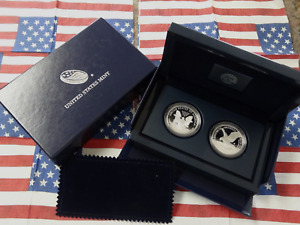 2021 W SILVER EAGLE  PROOF  TYPE 1  AND TYPE 2  ITEM #111