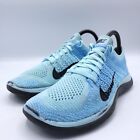 Nike Free 4.0 Flyknit Athletic Running Shoe Womens Size 7 631050-402 Blue