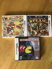 3ds game lot Paper Mario Sticker Star, Code Name STEAM, Namco Museum DS