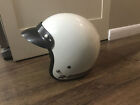 Vintage Bell RT Racing Motorcycle Helmet 7 1/4 White. Nice Shape, Free Ship