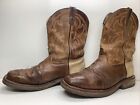 MENS DOUBLE H EH WORK SQUARE STEEL TOE BROWN BOOTS SIZE 12 D