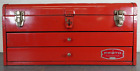 Vintage Proto Professional 9992 Tool Box 2 Rolling Drawers Red